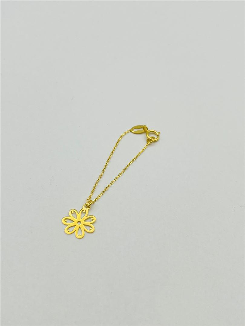 آویز ساعت طلا 18 عیار گل 135404