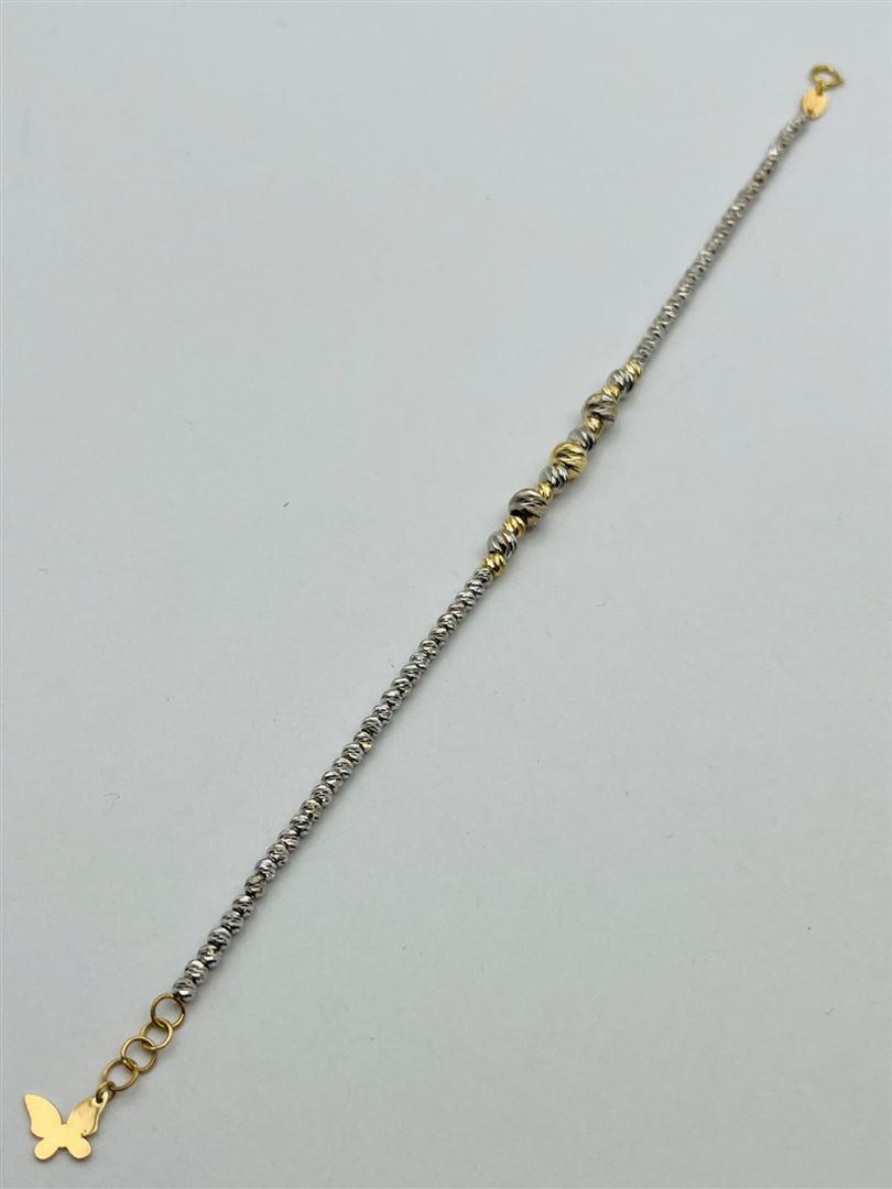 دستبند طلا 18عیار البرنادو دورنگ