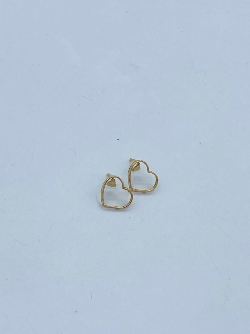 گوشواره میخی طلا 18 عیار قلب 125332