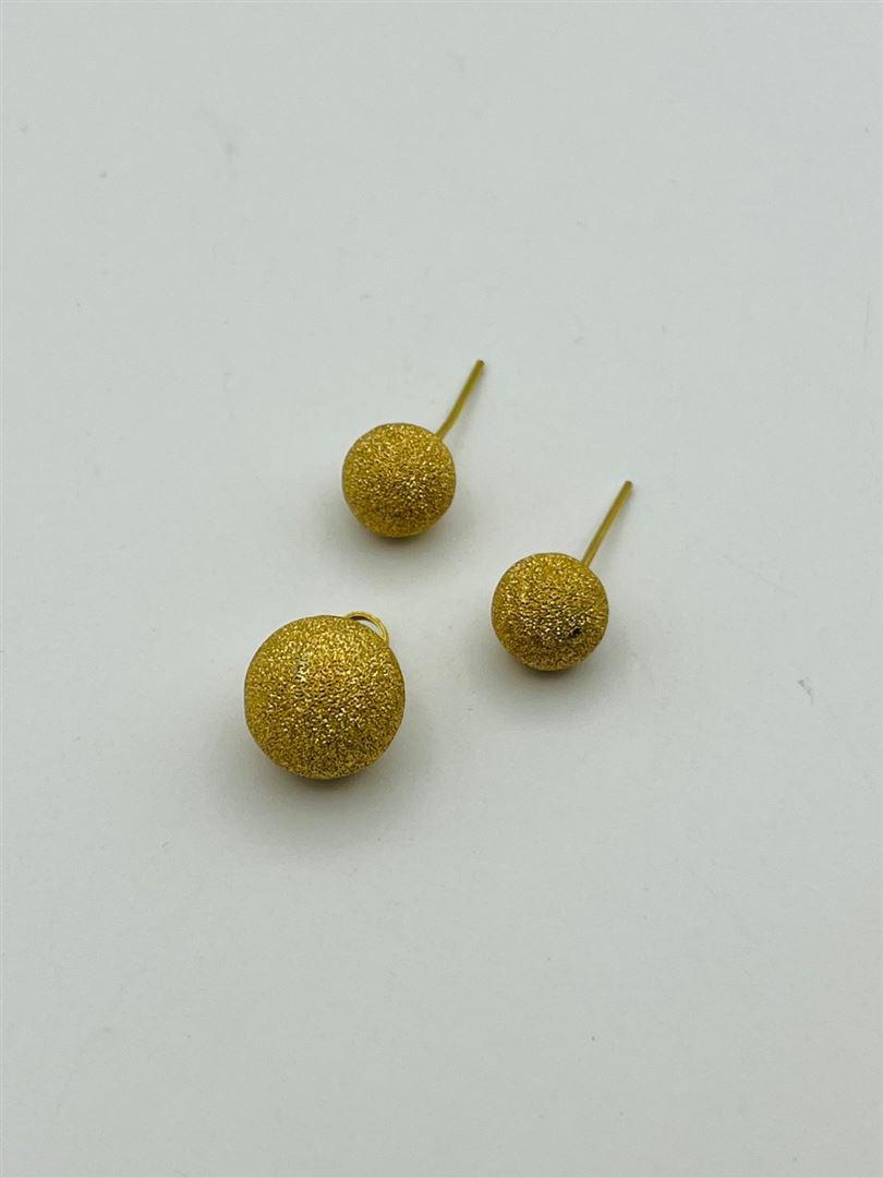 نیم ست طلا 18عیار گوی شنی143300-143301