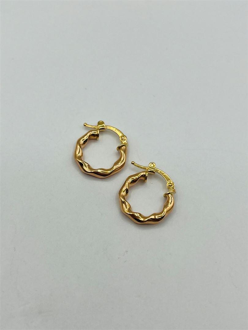 گوشواره طلا 18عیار صدفی رزگلد133493