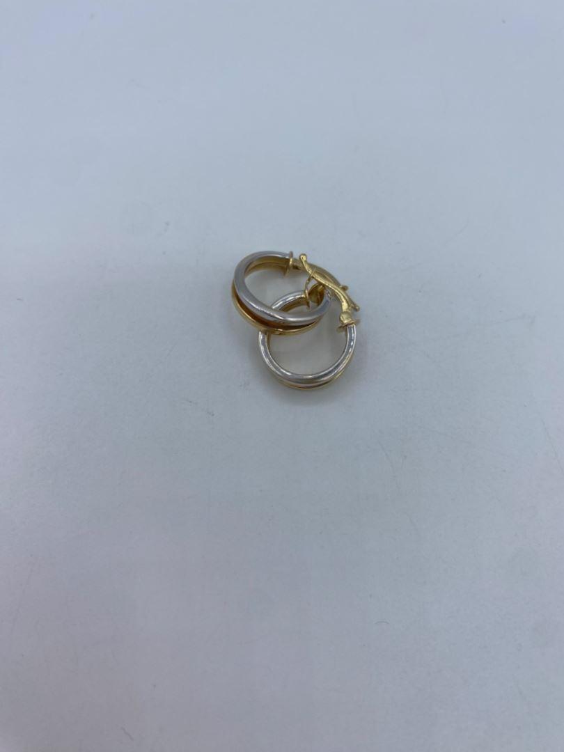 گوشواره حلقه ایی دو رنگ طلای 18 عیار125143