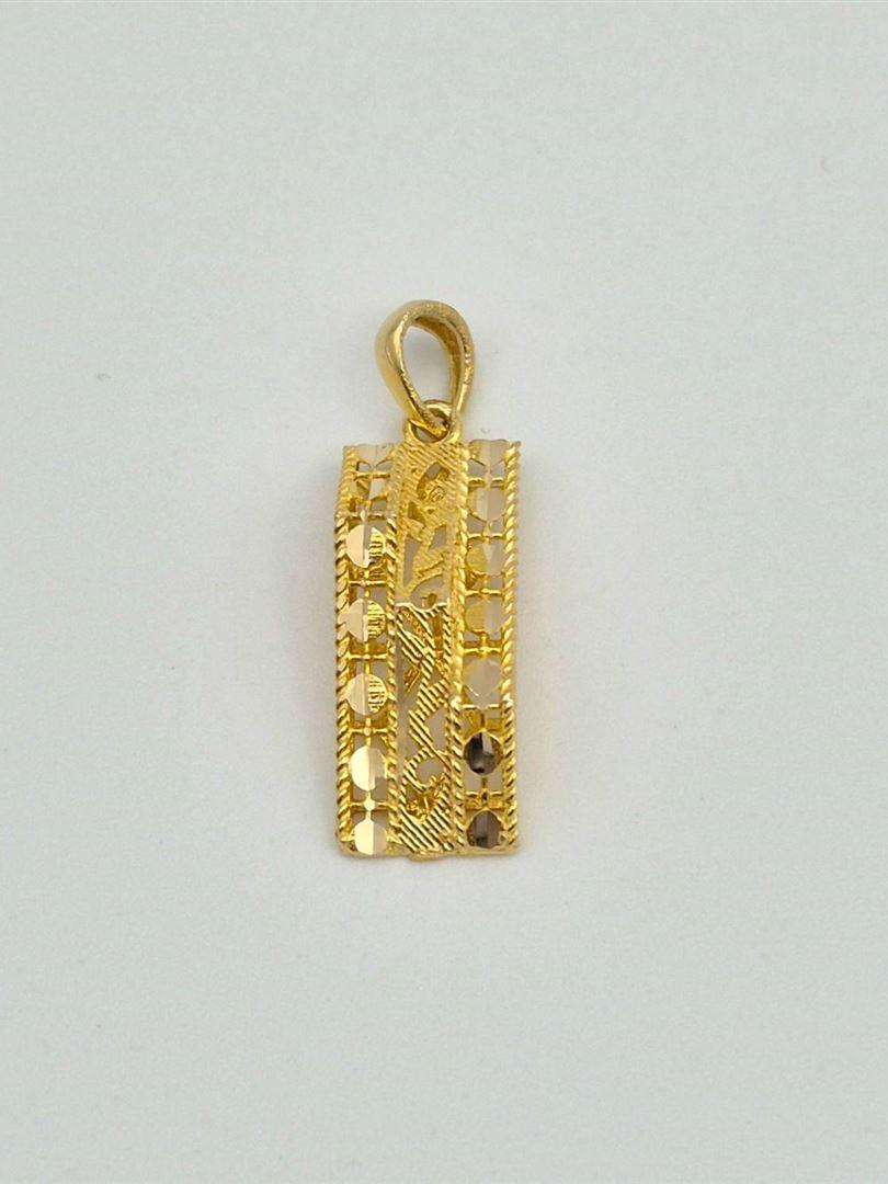 پلاک طلا 18 عیار تراش