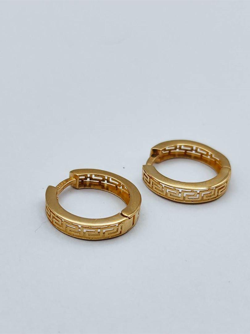 گوشواره طلا 18عیار حلقه ای ورساچه 140290