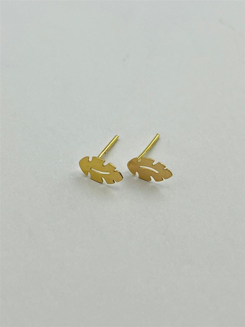 گوشواره طلا 18عیار میخی برگ135841
