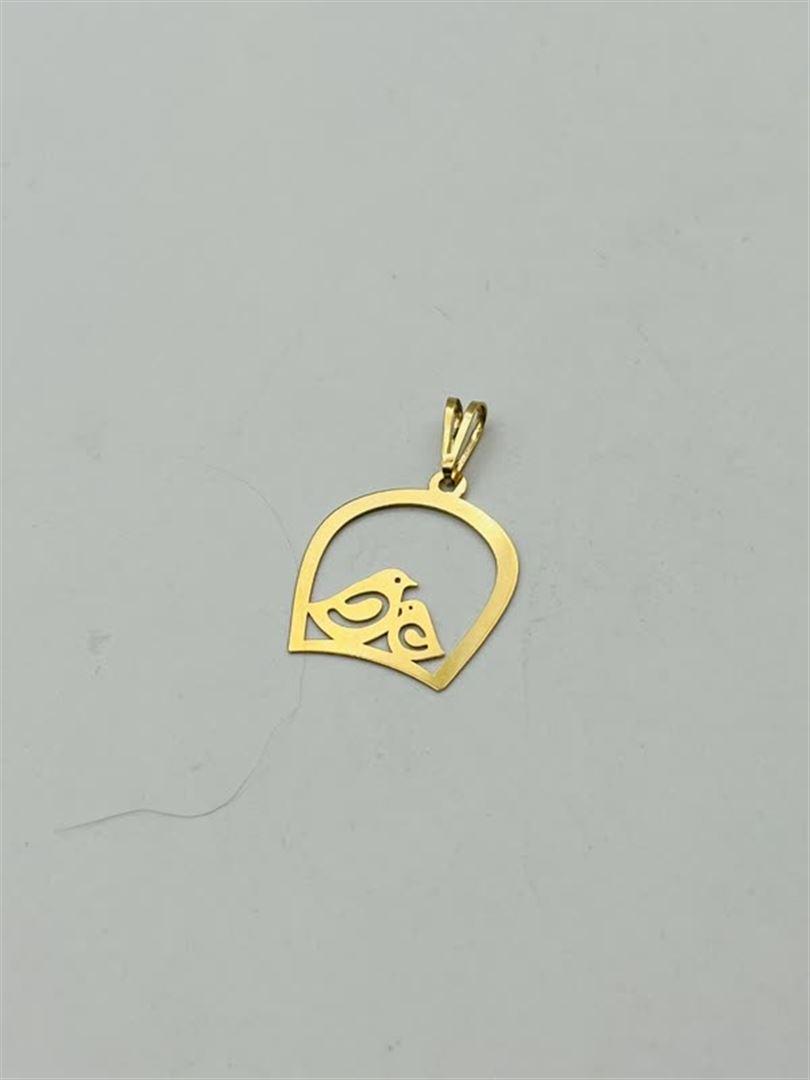 آویز پلاک طلا 18عیار پرنده