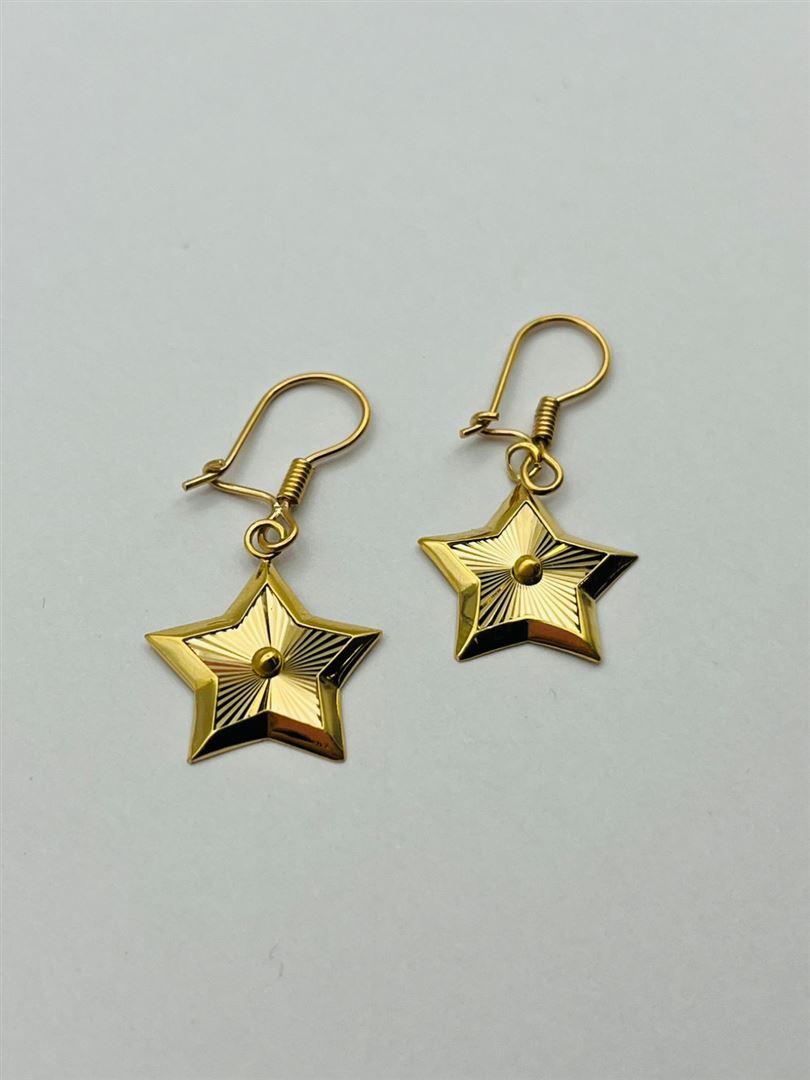 گوشواره طلا 18عیار ستاره تراش 139300