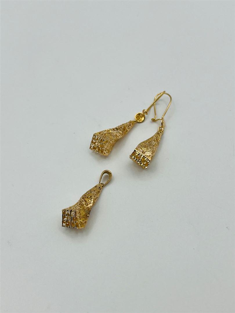 نیم ست طلا 18عیارتراش