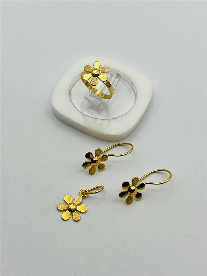 نیم ست طلا 18عیار گل140412-140413-140414