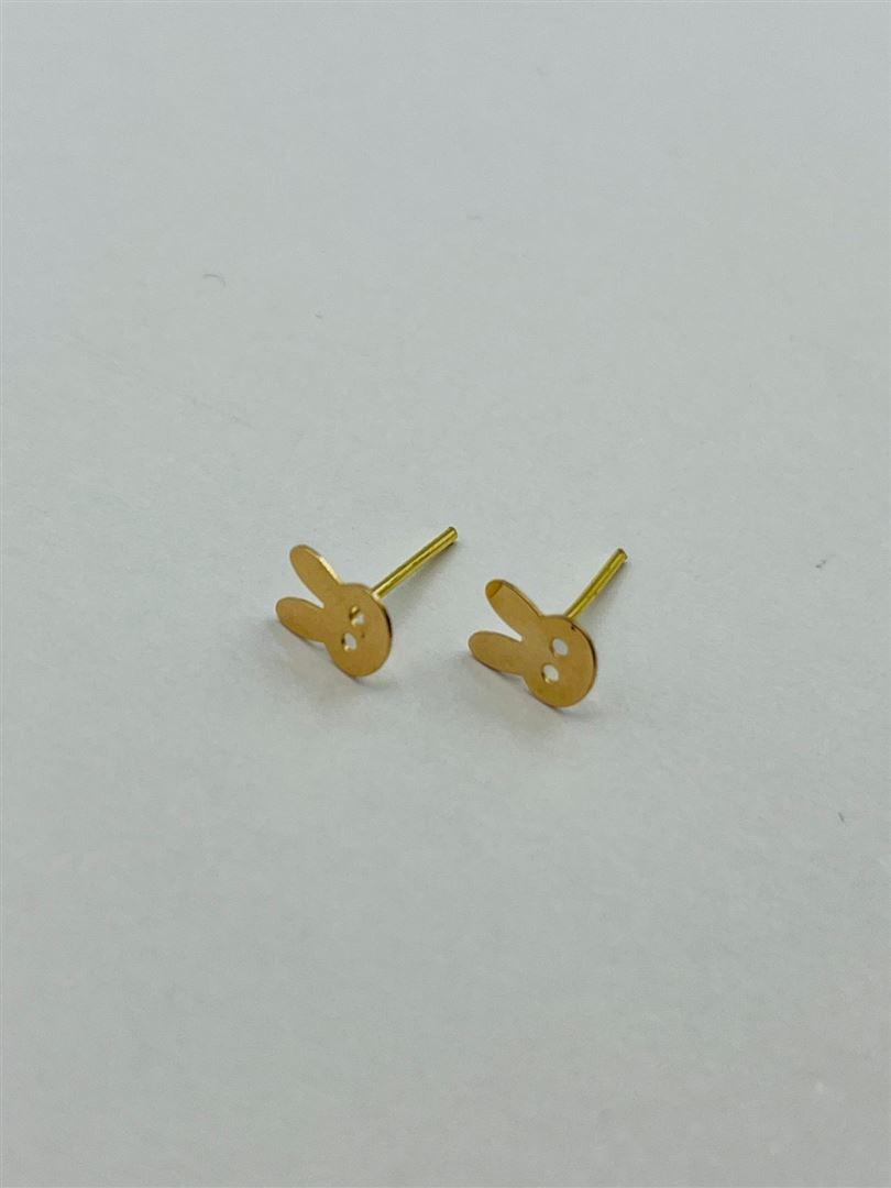 گوشواره طلا 18عیار میخی خرگوش135848