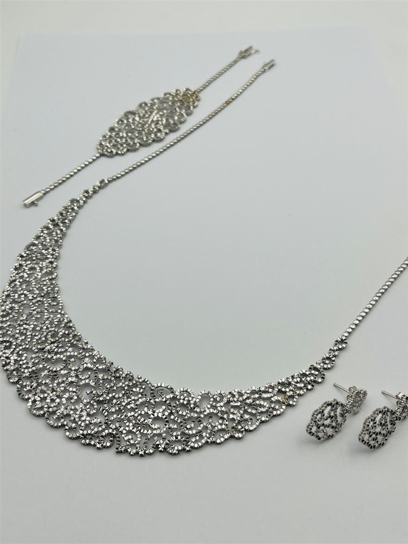 سرویس طلا 18عیار تراش سفید