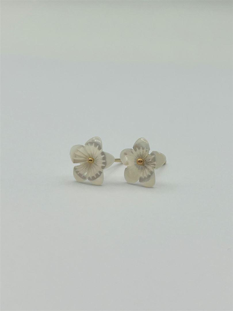 گوشواره طلا 18 عیار گل 133033