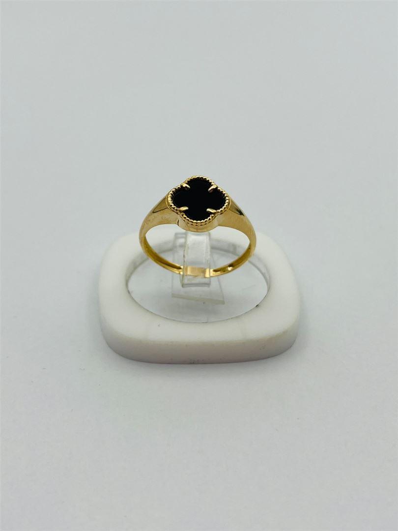 انگشتر طلا 18عیار ونکلیف مشکی