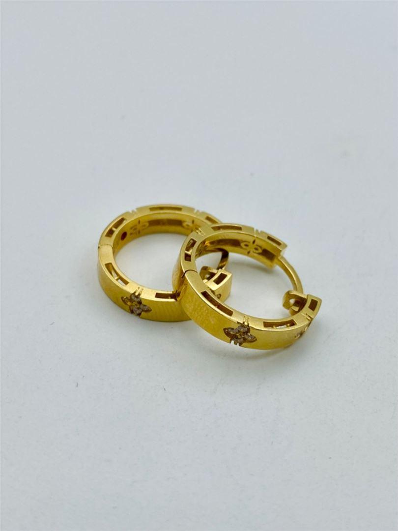 گوشواره طلا 18عیار حلقه ای