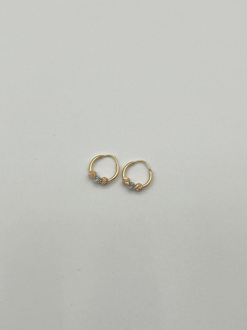 گوشواره حلقه ای طلا 18 عیار البرنادو 127105