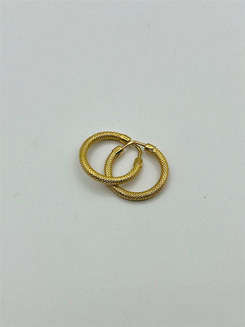 گوشواره طلا 18عیار حلقه ای142543