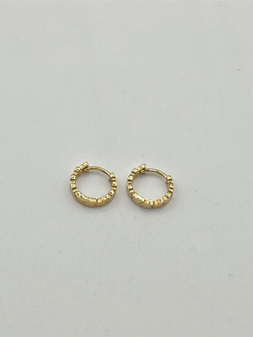 گوشواره طلا 18 عیار حلقه ای پروانه 129037