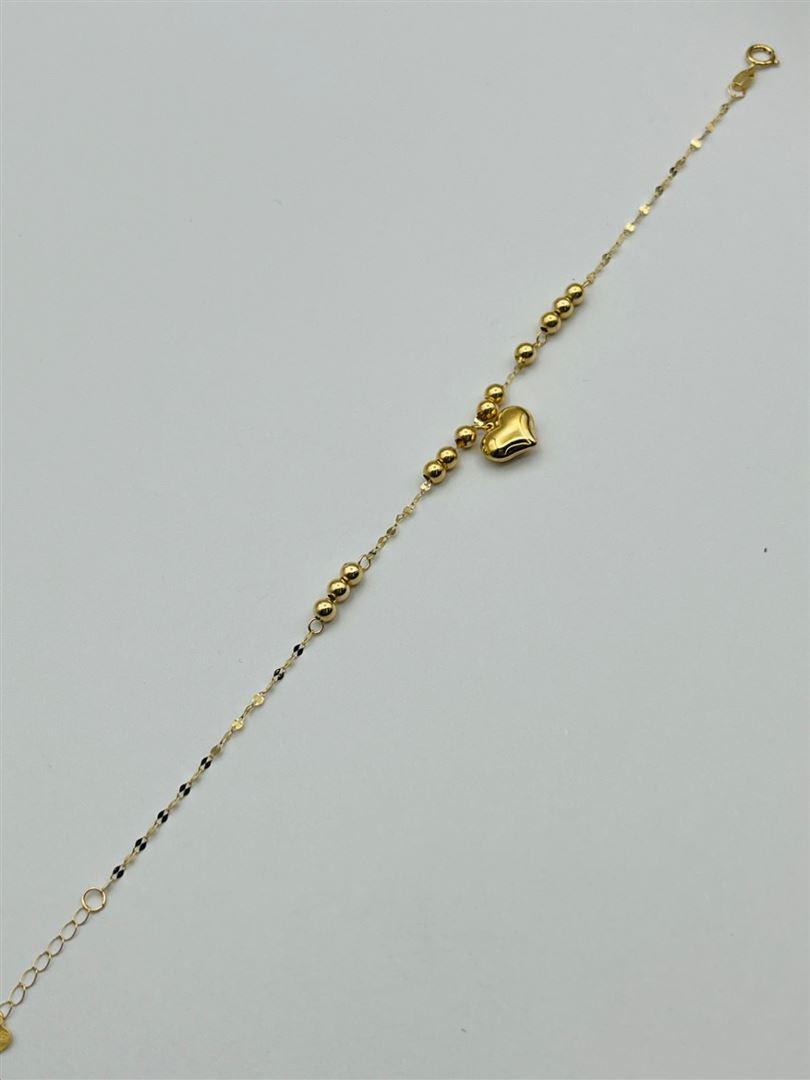 دستبند طلا 18عیار آویز قلب