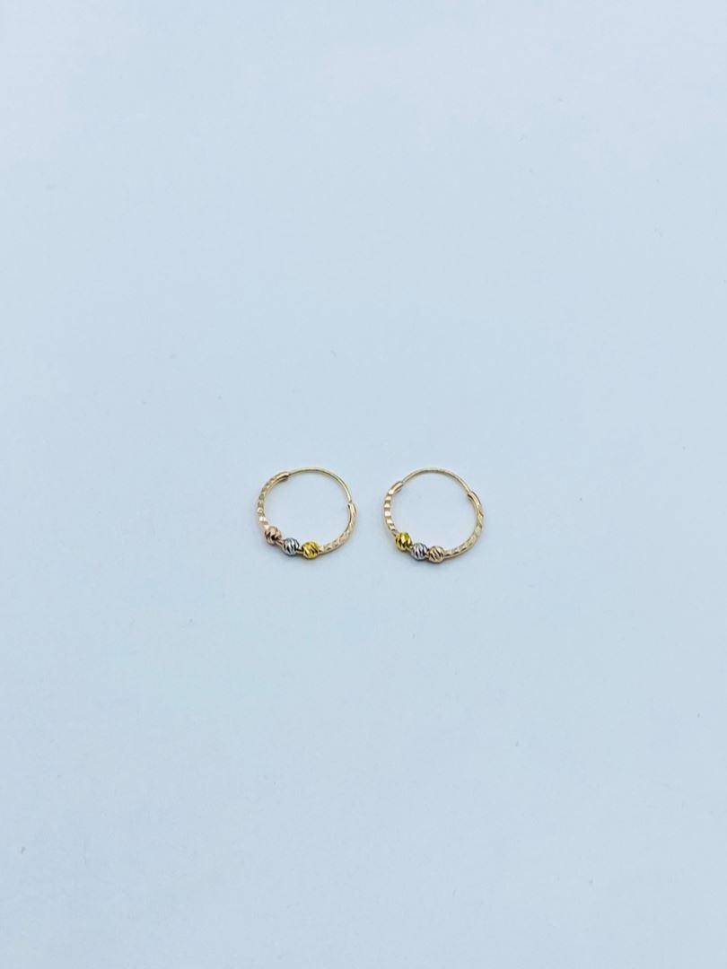 گوشواره طلا 18 عیار حلقه ای البرنادو