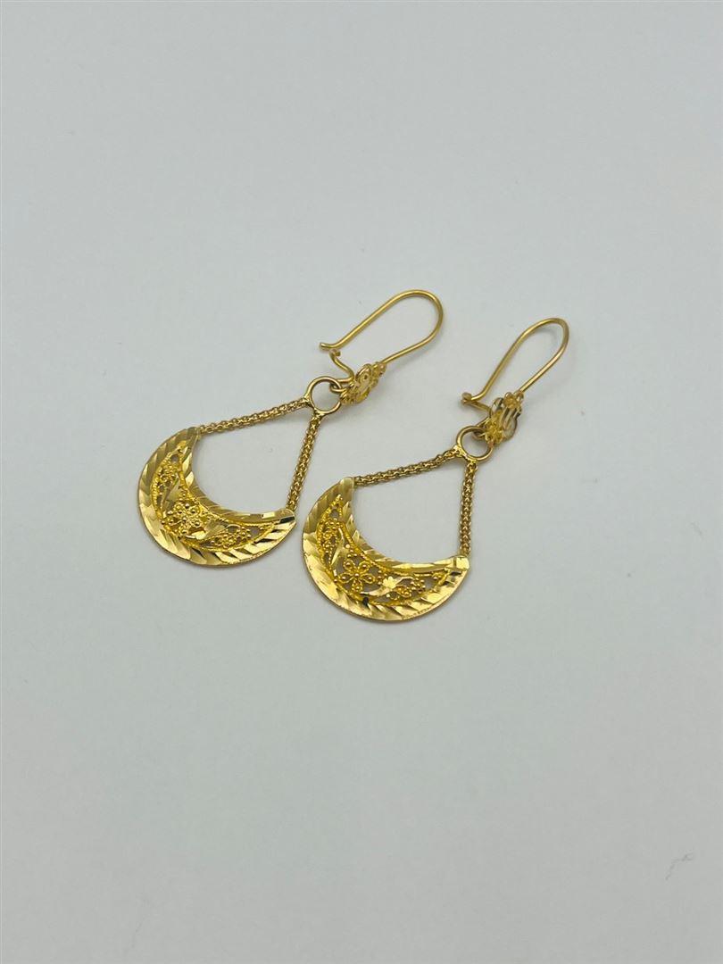 گوشواره طلا 18عیار تراش132861
