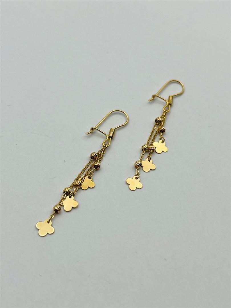 گوشواره طلا 18عیار آویز ونکلیف