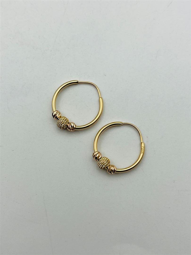 گوشواره طلا 18عیارحلقه ای البرنادو134329