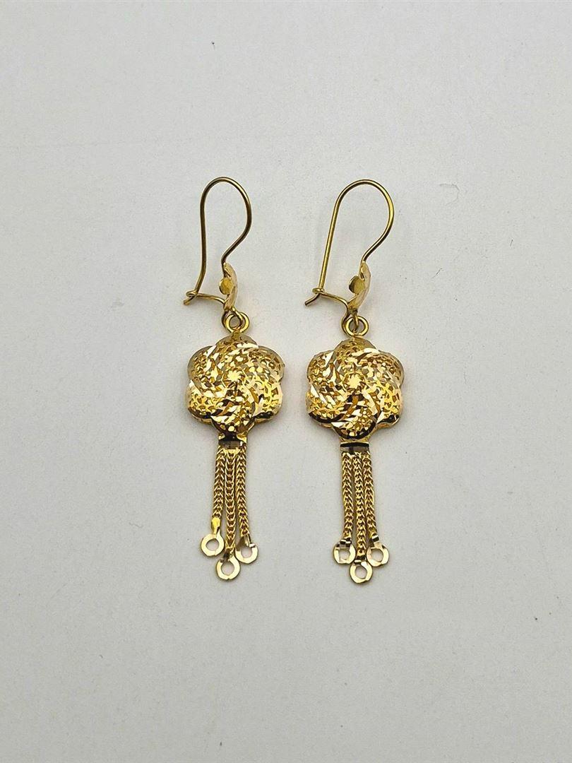 گوشواره طلای 18 عیار کلکته