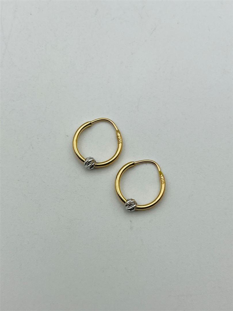 گوشواره طلا 18عیار حلقه ای البرنادو134337