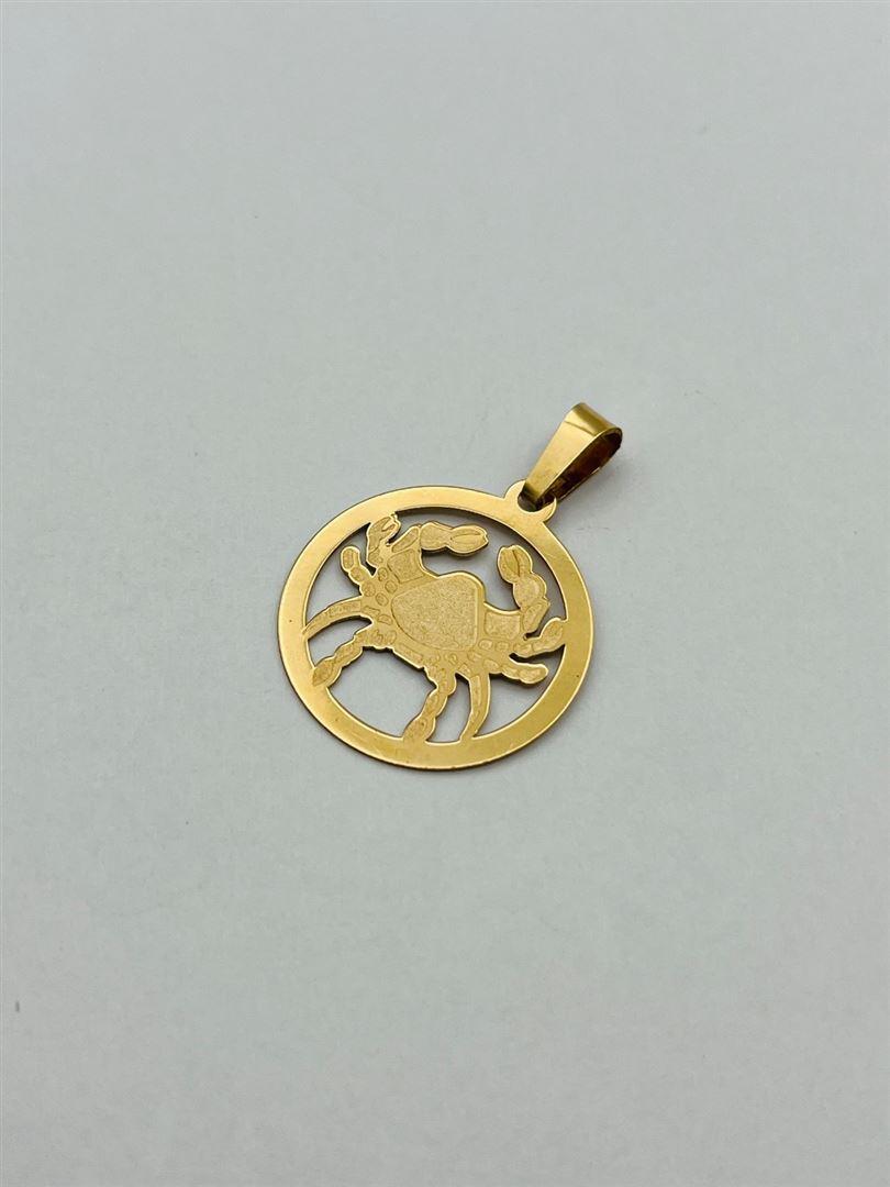 آویز پلاک طلا 18عیار نماد ماه تیر