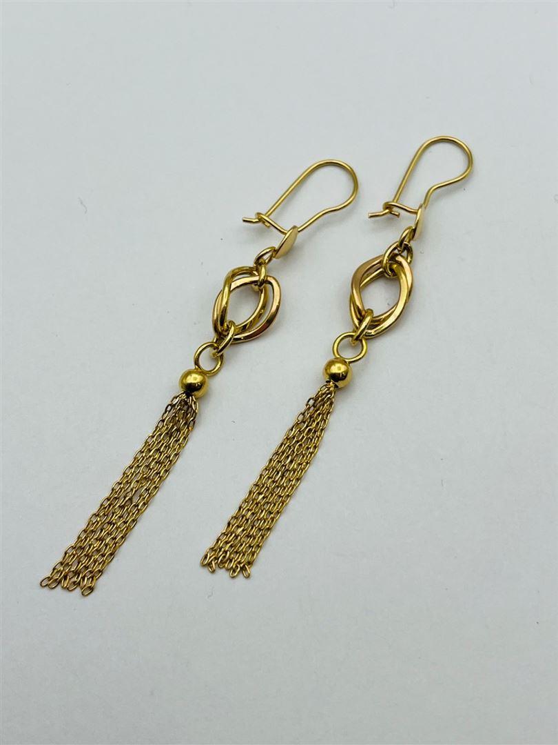 گوشواره طلا 18عیار آویز 140872