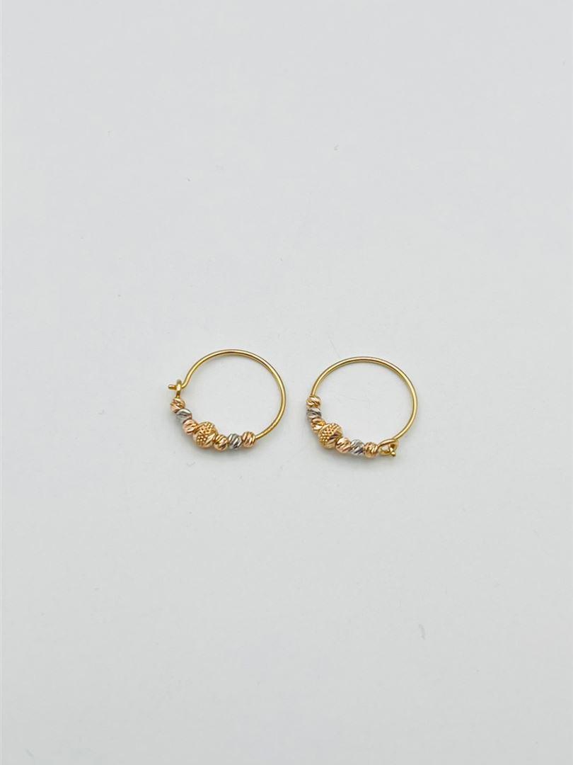 گوشواره طلا 18 عیار حلقه ای البرنادو129265