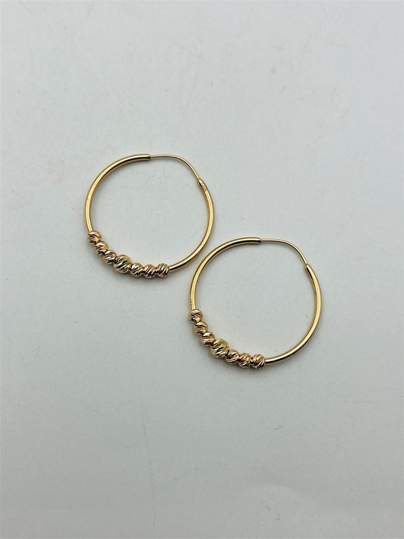 گوشواره طلا 18عیار حلقه ای البرنادو134324