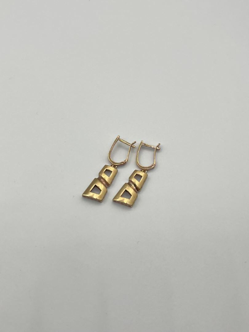 گوشواره طلا 18 عیار هندسی 126991