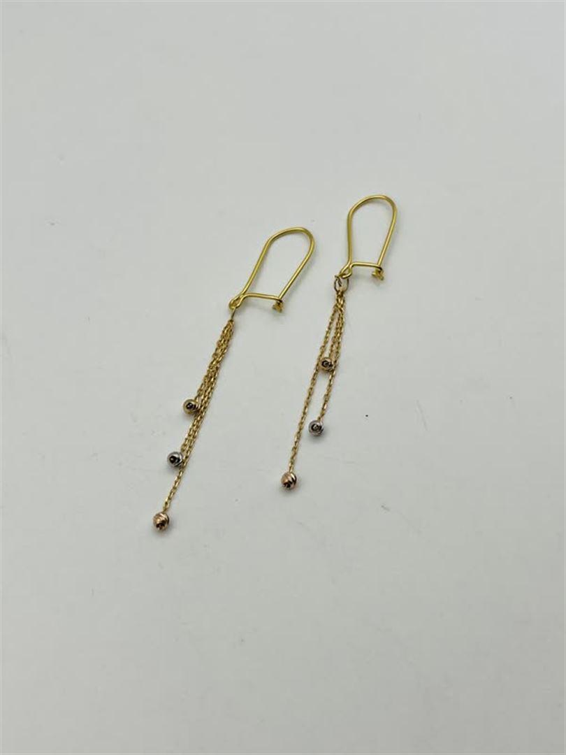 گوشواره طلا 18عیارآویز البرنادو