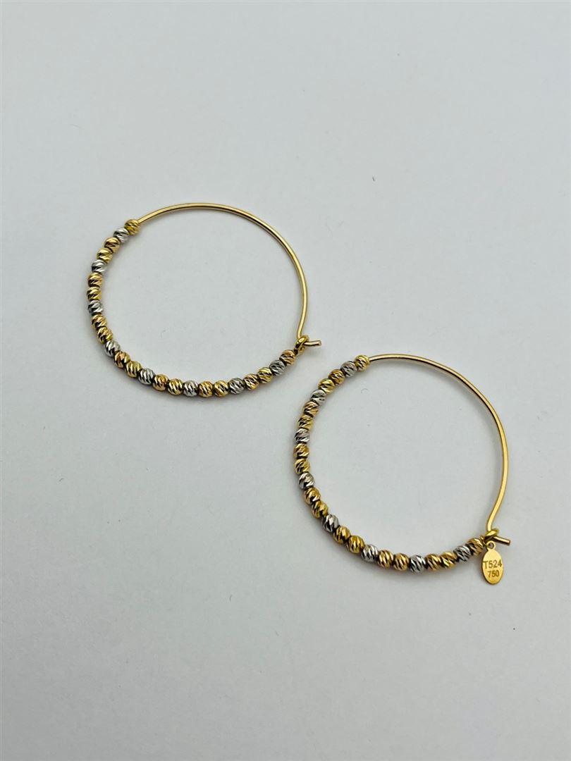 گوشواره طلا 18عیار حلقه ای البرنادو