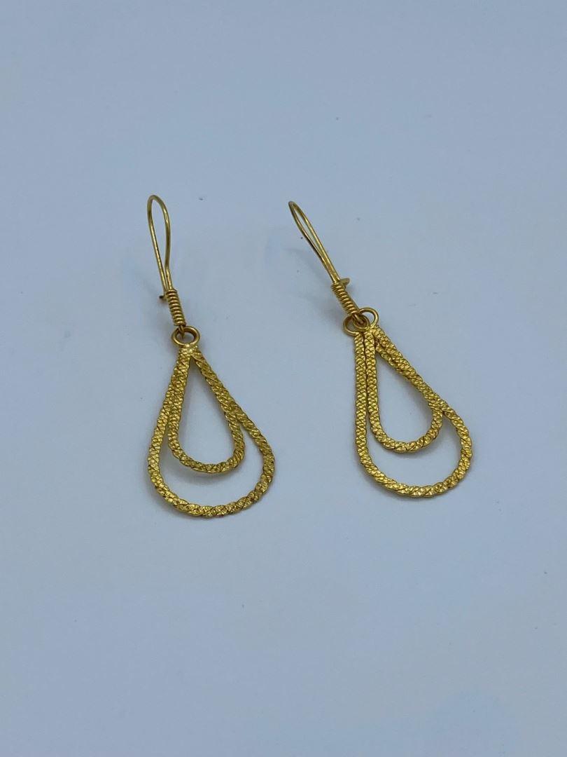 گوشواره تراش اشکی طلای 18 عیار126870