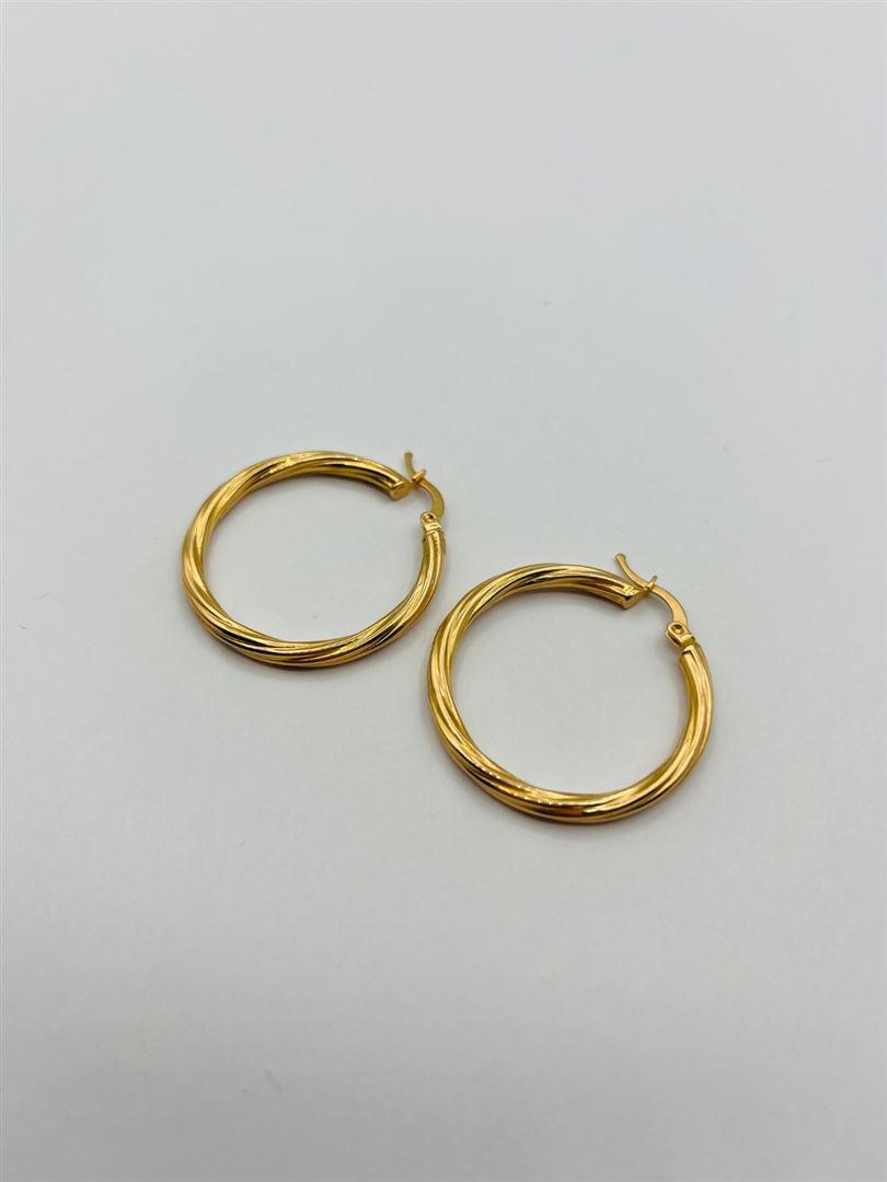 گوشواره طلا 18عیار حلقه ای 135646