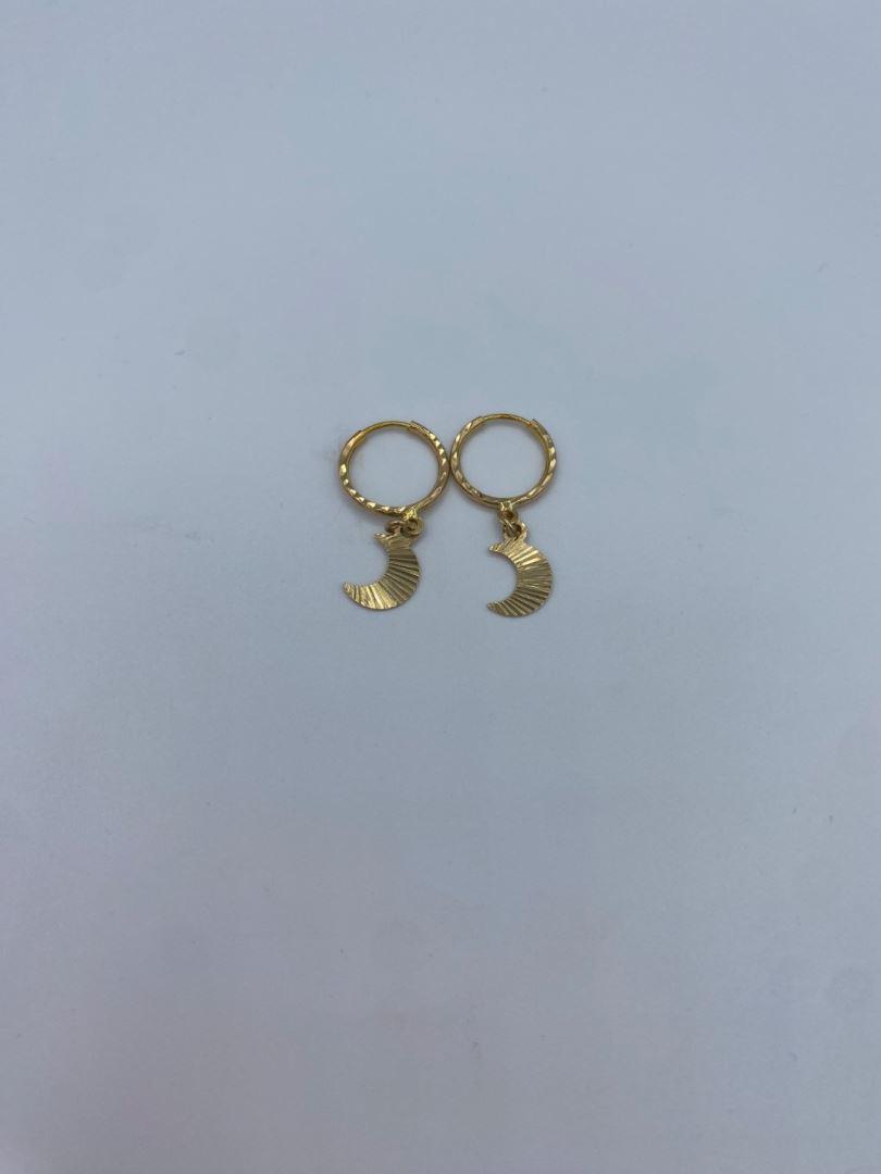 گوشواره ماه طلای 18 عیار126526