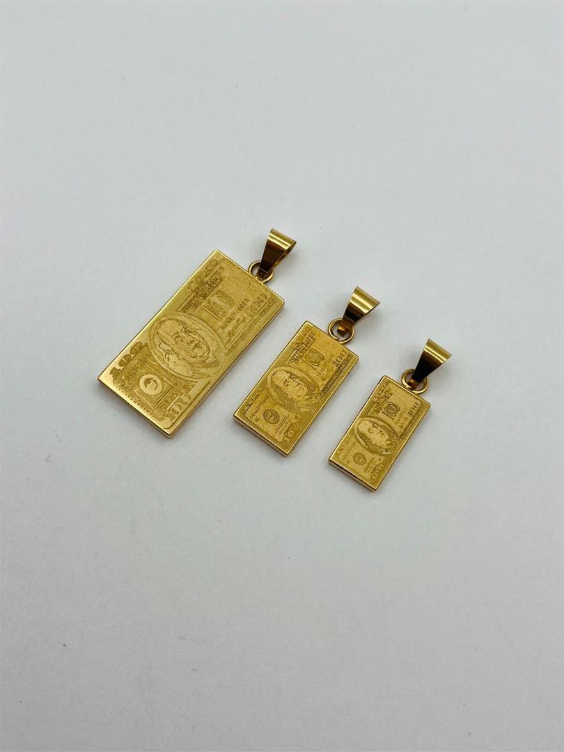 آویز پلاک طلا 18عیار دلار 140837