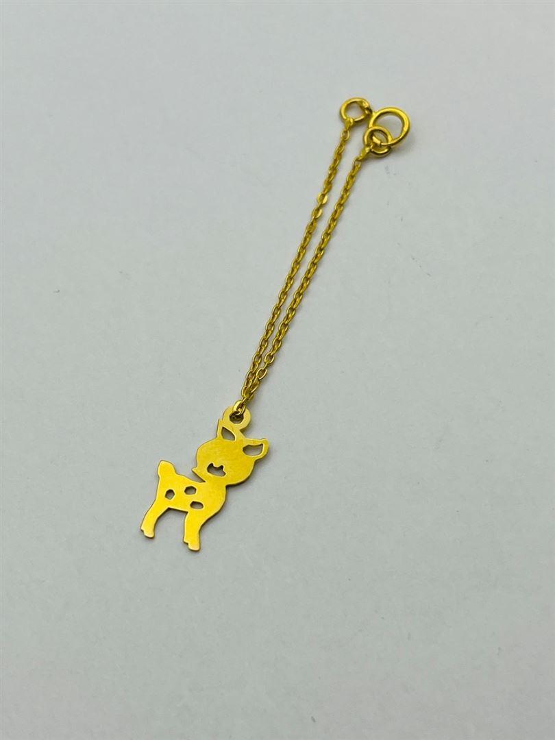 آویز ساعت طلا 18عیار آهو141913