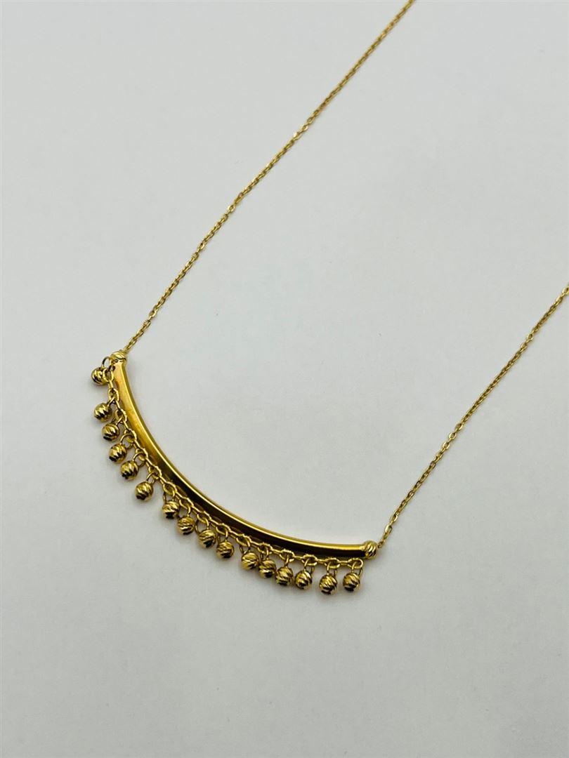 گردنبند طلا 18 عیار شرابه ای 133335