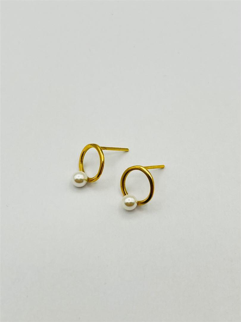 گوشواره طلا 18 عیار مروارید 133338