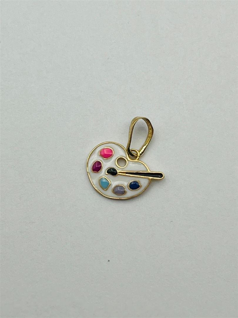 آویز پلاک طلا 18عیار پالت رنگ139998