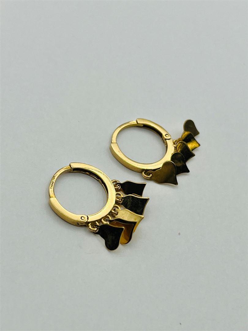 گوشواره طلا 18عیار آویز قلب136514