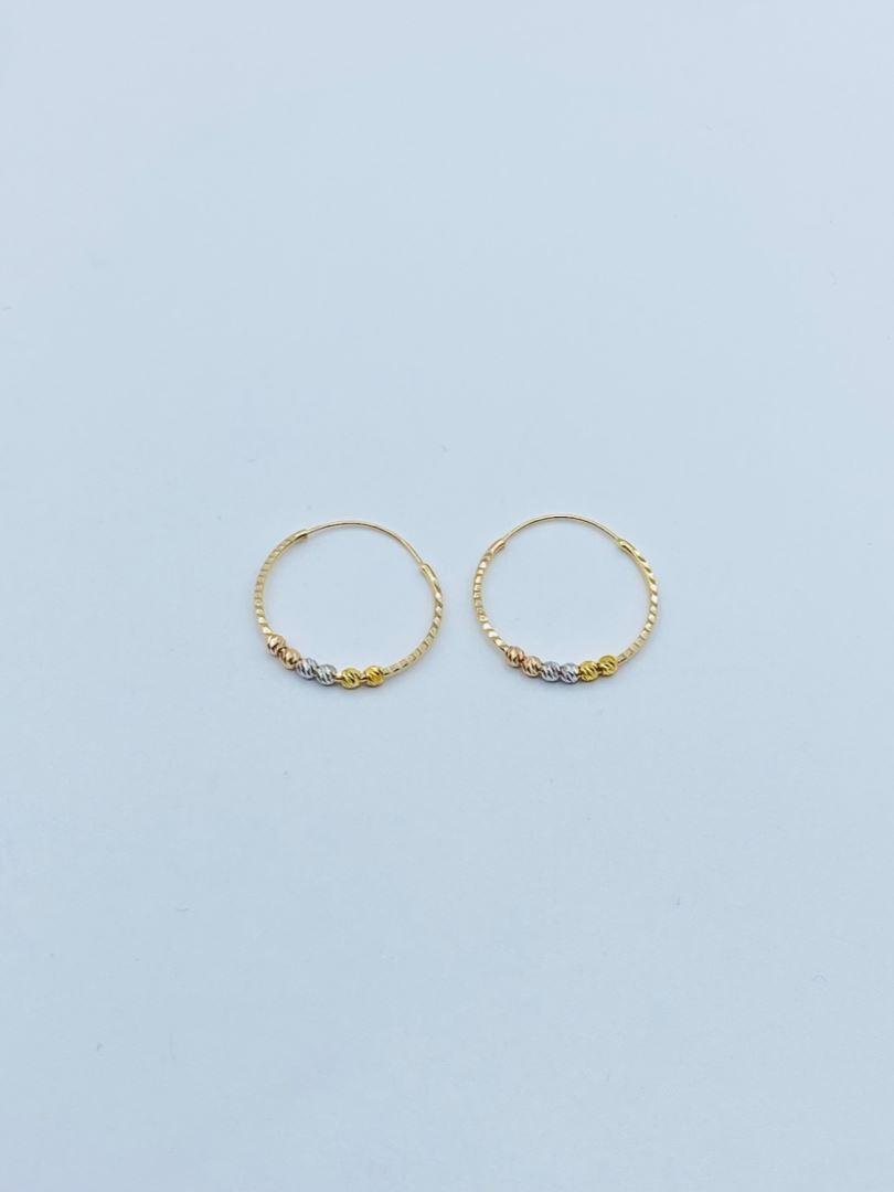گوشواره طلا 18 عیار حلقه ای البرنادو