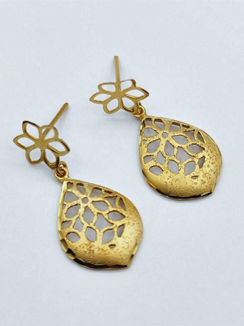 گوشواره طلا 18 عیار تراش 137293