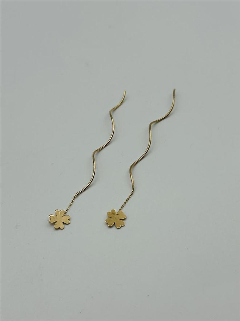 گوشواره طلا 18عیار کرلی