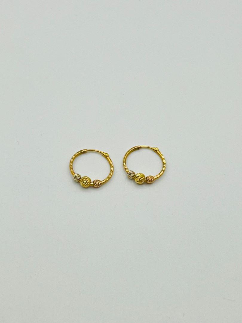 گوشواره طلا 18 عیار حلقه ای البرنادو128210