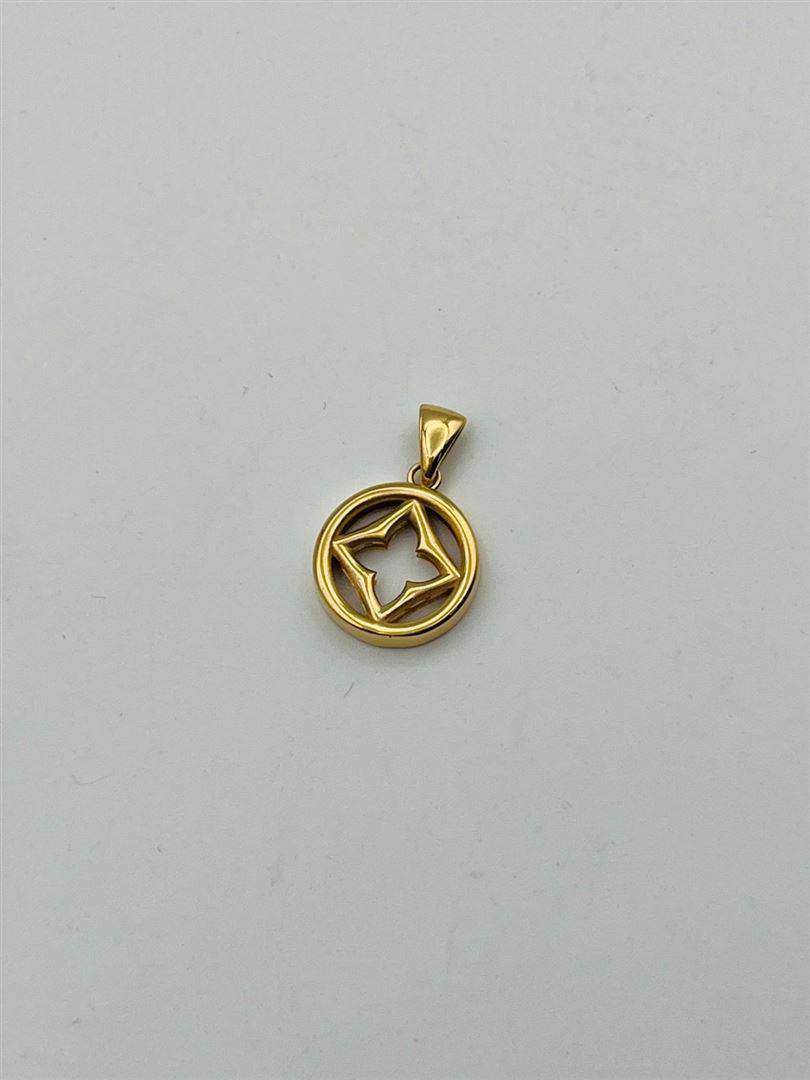 آویز پلاک طلا 18عیار گل لویی ویتون143055