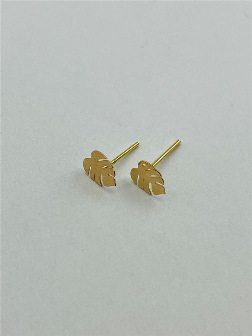 گوشواره طلا 18عیار میخی برگ135839